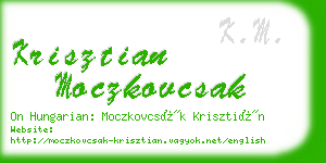 krisztian moczkovcsak business card